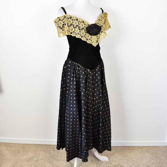 Vintage 80s Prom Party Formal Dress - 12 - Picture 9 of 10